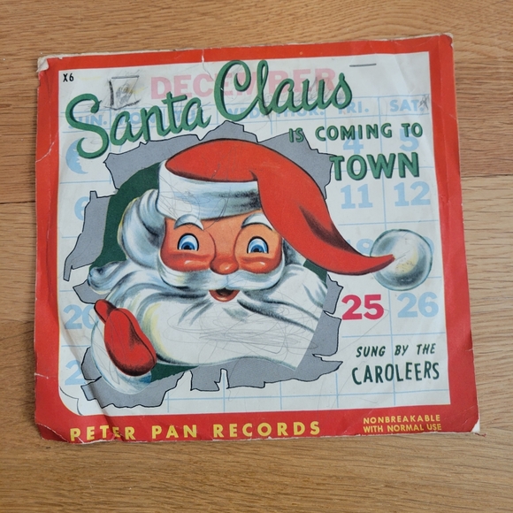 peter pan records Other - Vintage Santa Claus is coming to town record